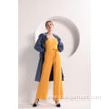 Women Yellow Color Wide Leg Cami Jumpsuit